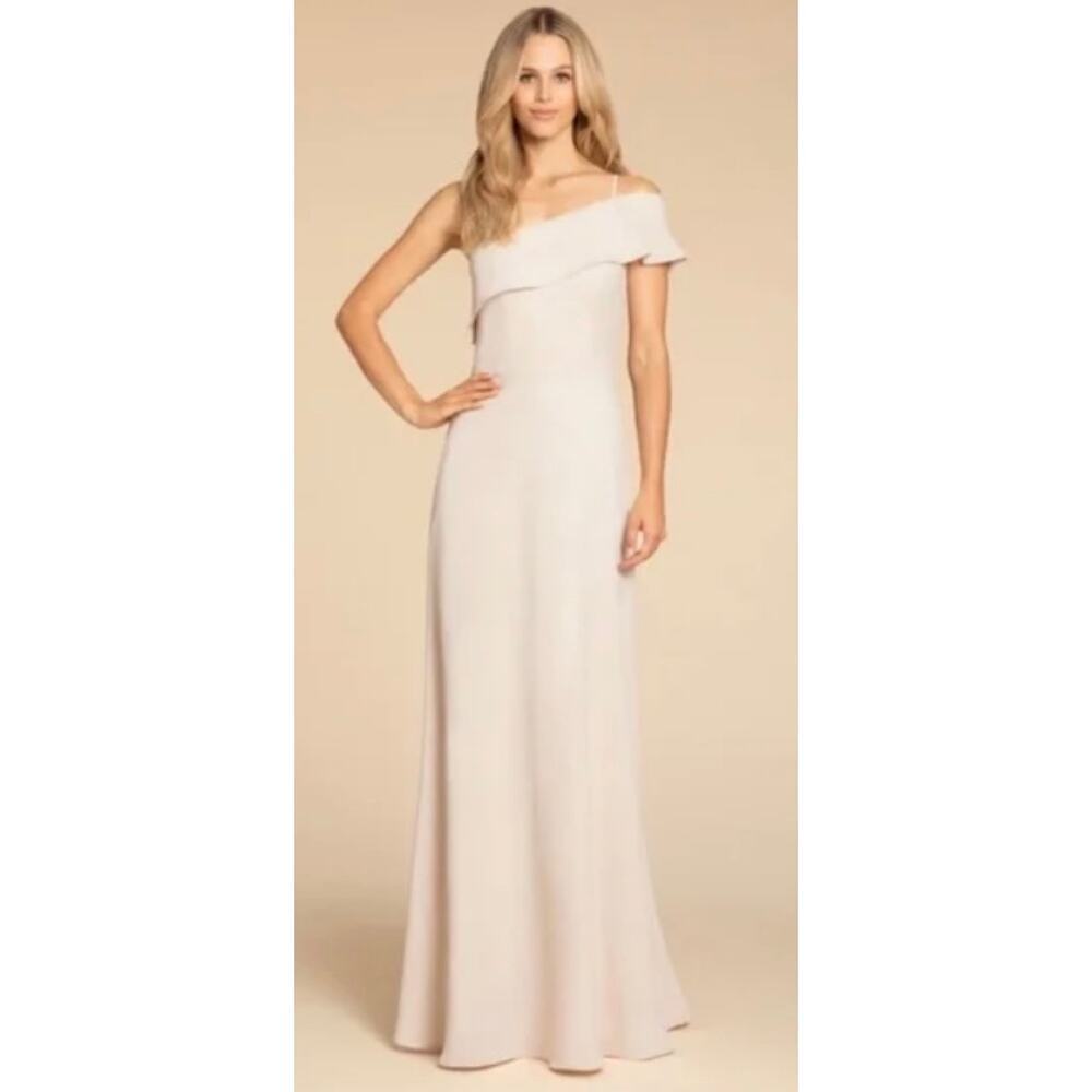 NWT Hailey Paige Occasions Cashmere Off Shoulder Formal Gown Dress Bridesmaid 22